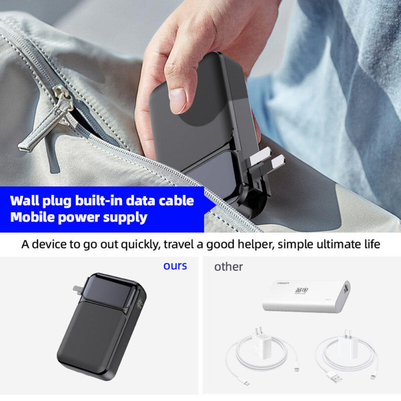 Portable Phone Charger with Plug - Image 3