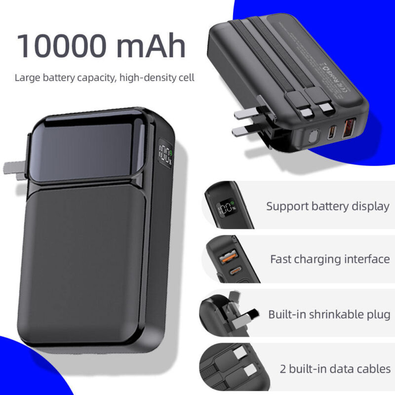 Portable Phone Charger with Plug