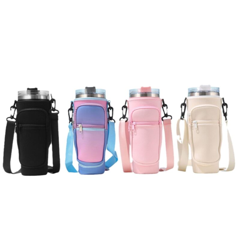 Water Bottle Pouch with Zipper - Image 2